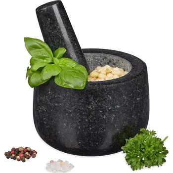 Hmoždíř Hmoždíř Relaxdays, černý kámen