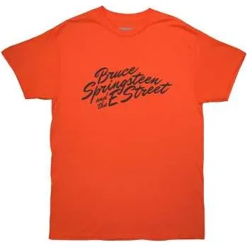 Merch Bruce Springsteen: Bruce Springsteen Unisex T-shirt: Tour '24 River Font (orange) (back Print & Ex-tour) (xx-large) XXL