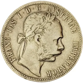 Stříbrná mince 1 zlatník František Josef I. Rakouská ražba 1891