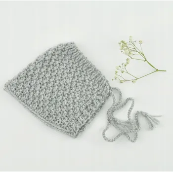 Doplněk pro panenku Vlněná čepice pro panenku Miniland 38 cm šedá