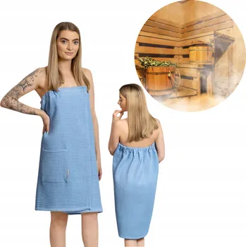 RUČNÍK DO SAUNY KILT 70x150 BAVLNA MODRÝ