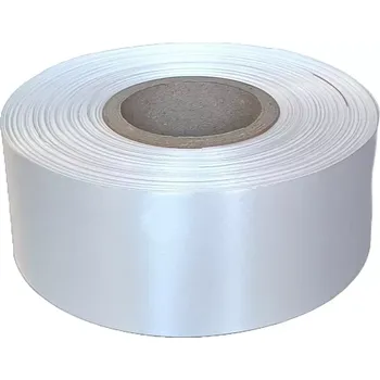 Stuha Saténová stuha, šíře 76mm, bílá