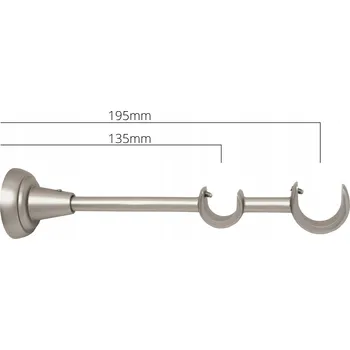 Držák Garnýže BOJANEK Dvojitý 25+19 Ocel Inox