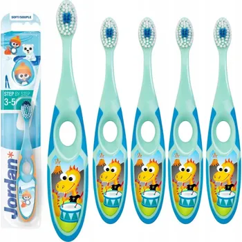 Elektrický zubní kartáček Jordan Step 2 Manuální dětský Kartáček 3-5 let 5 Kusů