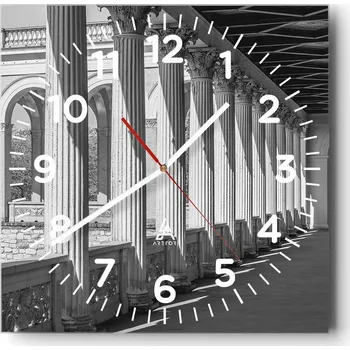 Hodiny Kuchyňské nástěnné hodiny 30x30 Sloupce Skleněné hodiny do obýváku Moderní Tiché