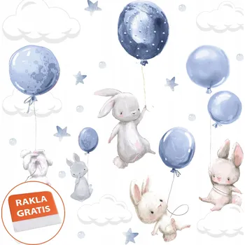 Fototapeta Naklejka na ścianę dla dzieci króliczki balónky