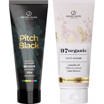 Péče o ruce 7suns Pitch Black Ultra Tmavý Bronzer 250 ml + Krém na Ruce 75 Ml