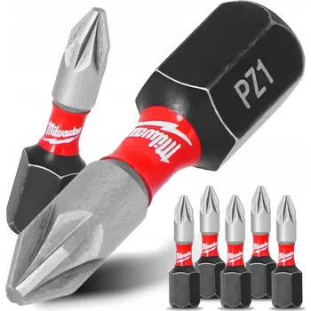 Bit 5x Rázový bit MILWAUKEE PZ1 25 mm MAGNETICKÝ ŠROUBOVACÍ BIT POZIDRIV