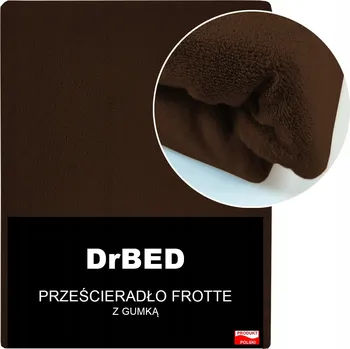 Prostěradlo Prostěradlo s Gumou 160 x 200 Froté Pružné Odolná Barva Hnědá Polské