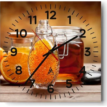 Hodiny Nástěnné hodiny do obýváku 40x40 Gastronomie Bezhlučné hodiny na skle Tiché