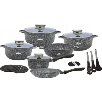 Sada nádobí SADA HRNCŮ S MRAMOROVÝM VZHLEDEM, KERAMICKÝCH, 17 KS