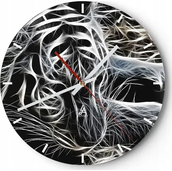 Hodiny Nástěnné hodiny do kuchyně 30x30 Abstrakce Skleněné hodiny do obýváku Tiché