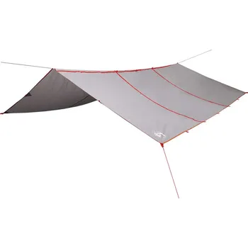 Stan OMAXI Kempingová plachta šedá a oranžová 420 x 440 cm nepromokavá 447097