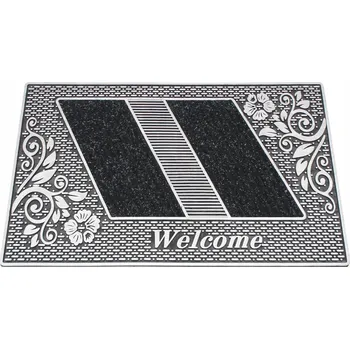 Rohožka GUMOVÁ ROHOŽKA PŘED DVEŘE VENKOVNÍ VNITŘNÍ VSTUPNÍ ČERNÁ 45X70