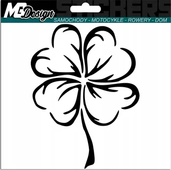 Samolepicí dekorace na vozidlo Samolepka na auto ČTYŘLÍSTEK JETEL LUCK 11x15