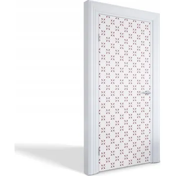 Fototapeta Ozdobná samolepka na dveře, nábytek, skříň – Geometrický květinový vzor 95x205 cm