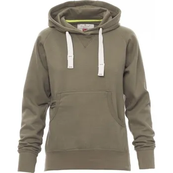 Dámská mikina Payperwear Dámská klokanka Atlanta s v-prošíváním a malou kapsičkou na zip Barva: zelená vojenská vintage, Velikost: S