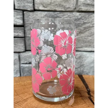 Sklenice Sklenička havajská květina plumérie