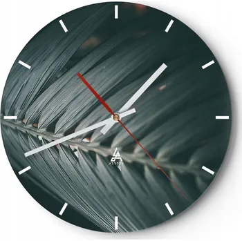 Hodiny Nástěnné hodiny do kuchyně 30x30 Botanika Skleněné hodiny do obýváku Loft Tiché