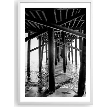 Obraz Plakát v bílém rámu do obýváku ložnice 50x70 molo moderní obraz