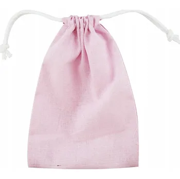 Obraz BAVLNĚNÝ SÁČEK 12x20 cm SVĚTLE RŮŽOVÝ 145g na DROBNOSTI ŠPERKY DÁREK