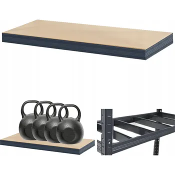 Dílenský regál Police do kovového regálu HELIOS 100x40 cm, nosnost 400 kg, šedá deska a příčky