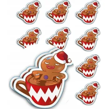 samolepka Klasické Samolepky Santa Claus Sticky Studio 10 ks