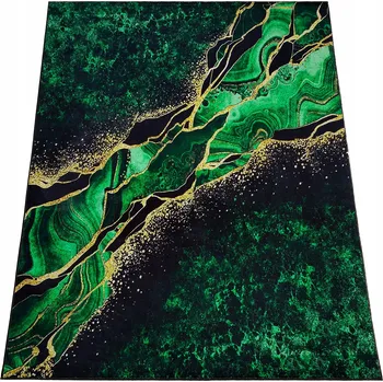 Koberec KOBEREC 60x100 MARMOROVÝ PROTISKLUZOVÝ ZELENÝ LOFT MODERNÍ MÓDNÍ DO POKOJE