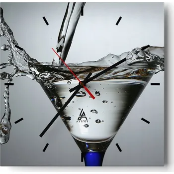 Hodiny Velké nástěnné hodiny 40x40 Skleněné hodiny Tichý chod