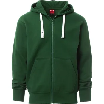 Pánská mikina Payperwear Mikina Portland s plastovým skrytým zipem Barva: zelená tmavá, Velikost: M