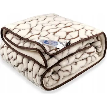 přikrývka VLNĚNÁ PŘIKRÝVKA 200x220 KASZMIR GIULIA WOOLMARK KK3 ECRU INDYGOSKLEP