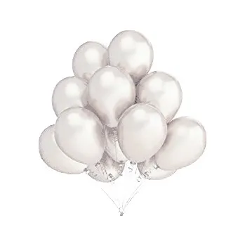 Balónek Balónky BÍLÉ PERLEŤOVÉ na SVATÉ PŘIJÍMÁNÍ SVATÉ, VELKÉ, 12 Ks, KŘEST