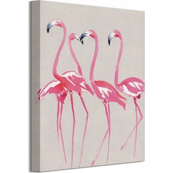 Obraz Thornton Summer Růžové Plameňáci obraz 30x40 cm