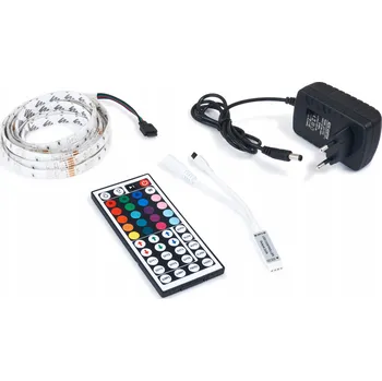 LED osvětlení RGB LED PÁSEK VODĚODOLNÝ 2,5M + DÁLKOVÝ OVLADAČ + NAPÁJECÍ ADAPTÉR