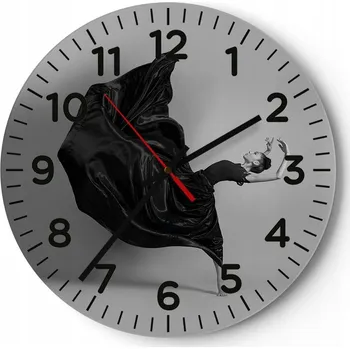 Hodiny Kuchyňské nástěnné hodiny 30x30 Moderní tanec Skleněné hodiny Tichý obývací pokoj