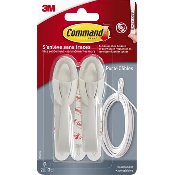 Věšák 3M Command™ 17304 bílé samolepící plastové háčky, svazovače kabelů