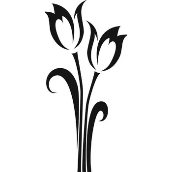 Obraz Dekorace samolepka na zeď do obýváku ložnice KVĚTINY tulipány 100 cm