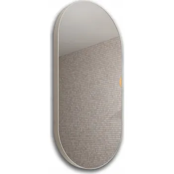 Zrcadlo Zrcadlo Loft 80x120 Hliníkový Oválný Bílý Rám