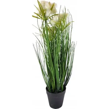umělá květina TRÁVA V OZDOBNÉM KVĚTINÁČI UMĚLÉ KVĚTY 45 CM
