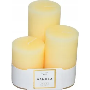 Svíčka Tradiční parafínová svíčka VANILLA KRÉMOVÁ Artman 3 ks