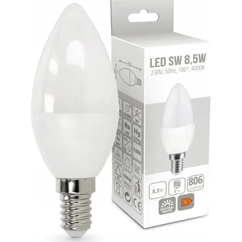 Žárovka LED žárovka E14 Svíčka 8,5W Neutrální Bílá 4000K 806lm