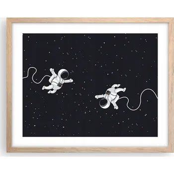 Obraz Obraz plakát na zeď v rámu světlý dub 50x40 abstrakce foto do obýváku