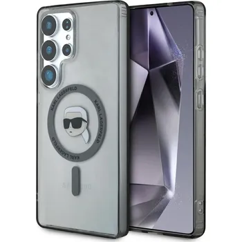 Pouzdro na mobilní telefon Originální zadní kryt KARL LAGERFELD Button Karl Head Printed Logo Magsafe pro Samsung Galaxy S25 Ultra black