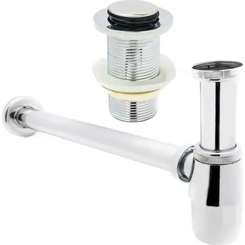 Sifon UMYVADLOVÝ SIFON + ZÁTKA KLIK-KLAK BEZ PŘEPADU