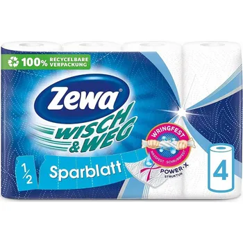 Utěrka Papírové utěrky Zewa v balení 4 ks bílé