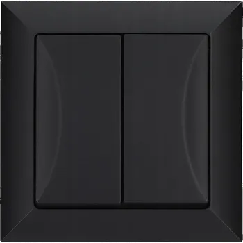 vypínač Dvojitý vypínač pod omítku Timex-Elektro černý WP-2 Op CZ/MAT
