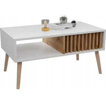 Konferenční stolek Konferenční stolek Malecki Meble obdélníkový 90 x 50 x 45 cm bílý