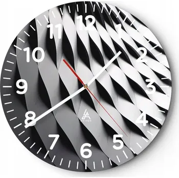 Hodiny Nástěnné hodiny do obýváku 40x40 Moderní Kulatý Hodiny na skle Loft Tiché