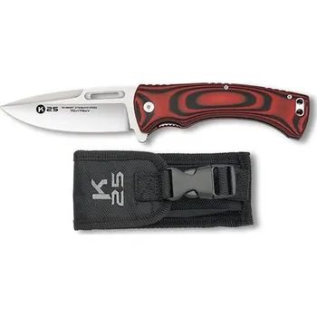 Sebeobrana K25 Nůž zavírací WENGUE hladké ostří ČERNO/ČERVENÝ