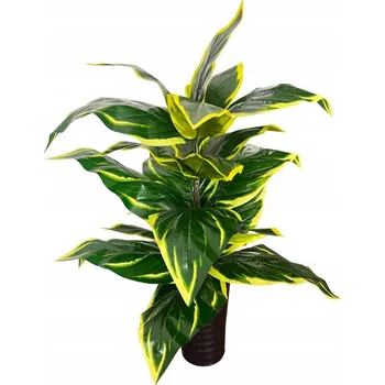 umělá květina Květina v květináči 85 cm Kalatea HUSTÁ umělá V KVĚTINÁČI Zelená Žlutá